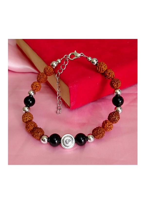 Stylish Black Quartz Rudraksha  Bracelet